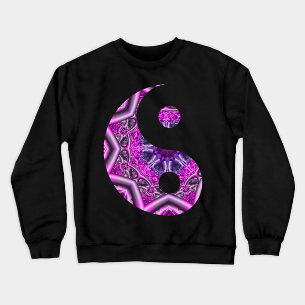 Yin Yang Mandala #1 Crewneck Sweatshirt by Edward L. Anderson 